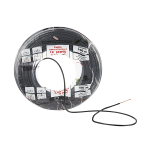 Iusa, Cable Thw-Ls,Thhw-Ls #12 Negro Bolsa 100 M, Pieza