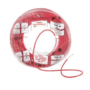 Iusa, Cable Thw-Ls,Thhw-Ls #12 Rojo Bolsa 100 M, Pieza