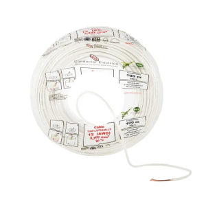 Iusa, Cable Thw-Ls,Thhw-Ls #12 Blanco Bolsa 100 M, Pieza